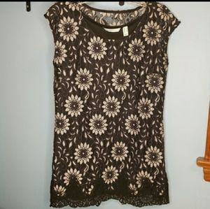Isaac Mizrahi floral lace sleeveless top